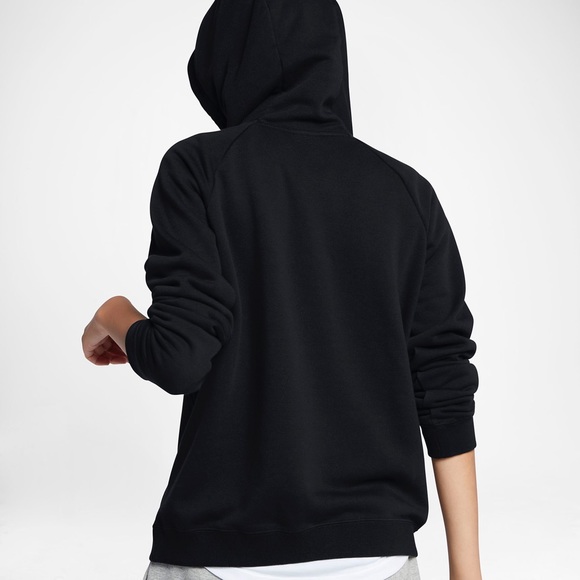 Nike Black Fleece Funnel Neck Hoodie - Picture 5 of 7